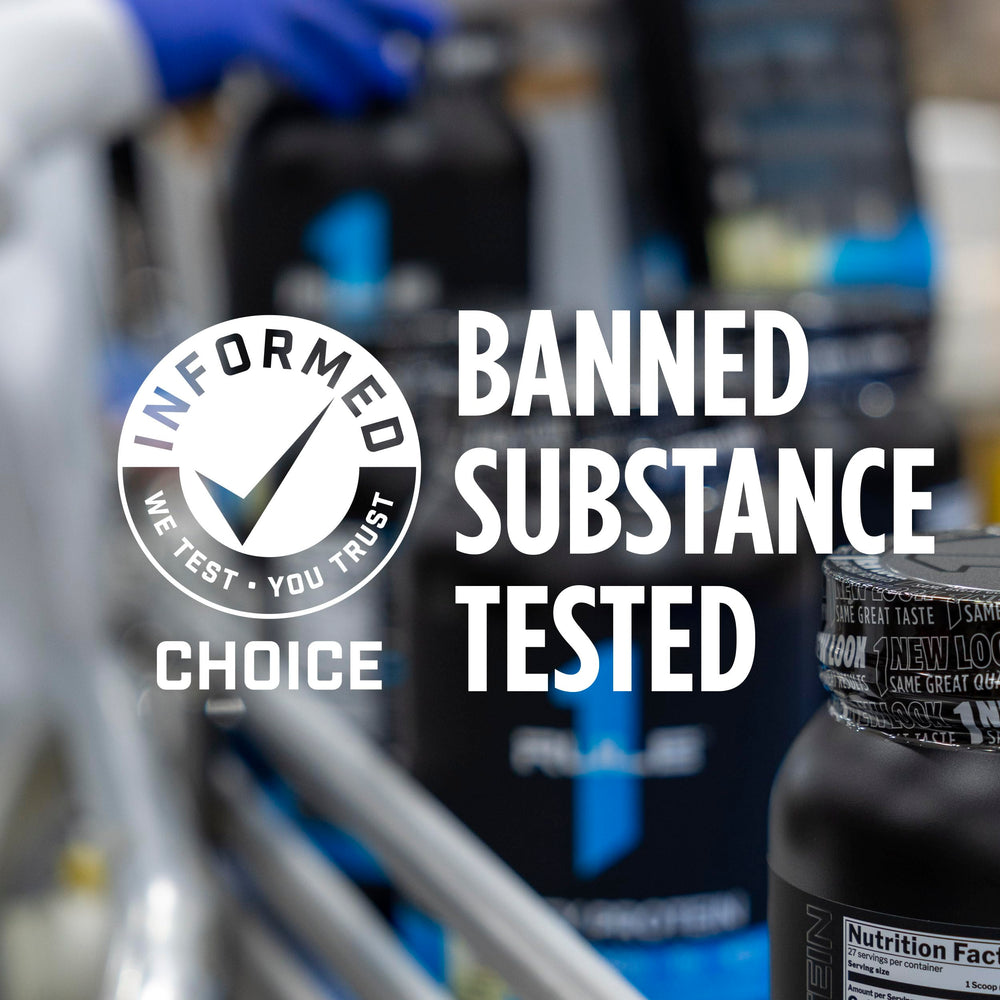 Rule 1 Whey Protein daily-use bottle ready for anytime protein.