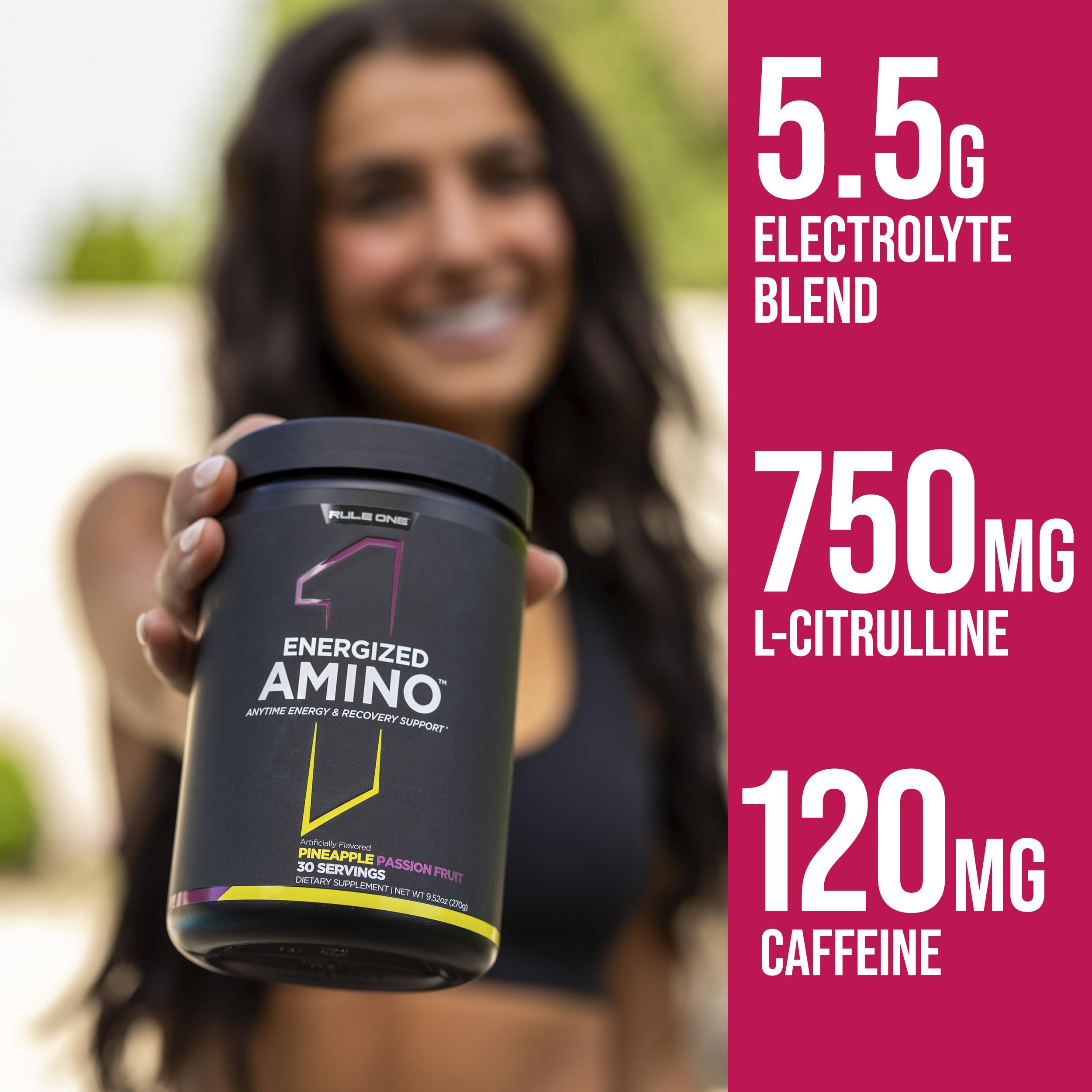 Rule 1 Energized Amino morning ritual with glass and timer for sustained focus