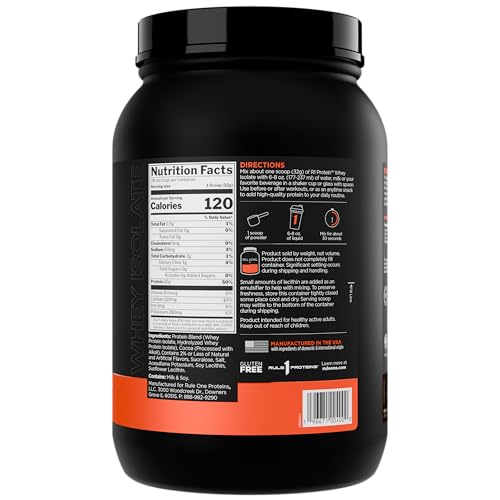 Rule 1 R1 protein shake glass shows post-workout shake with rich texture.