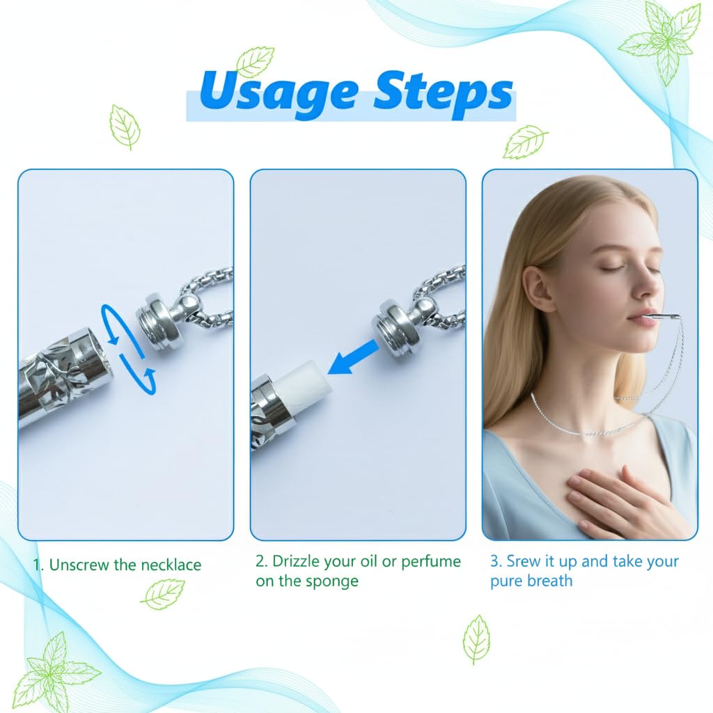 Runmecy travel-friendly necklace designed for on-the-go relaxation