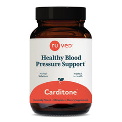 Ruved Carditone bottle front showing a heart‑friendly formula for daily wellbeing.