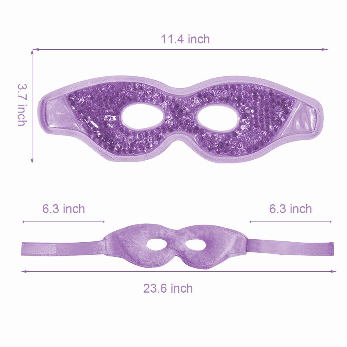 Ruzzut antifaz de gel, disponible en morado y rosado