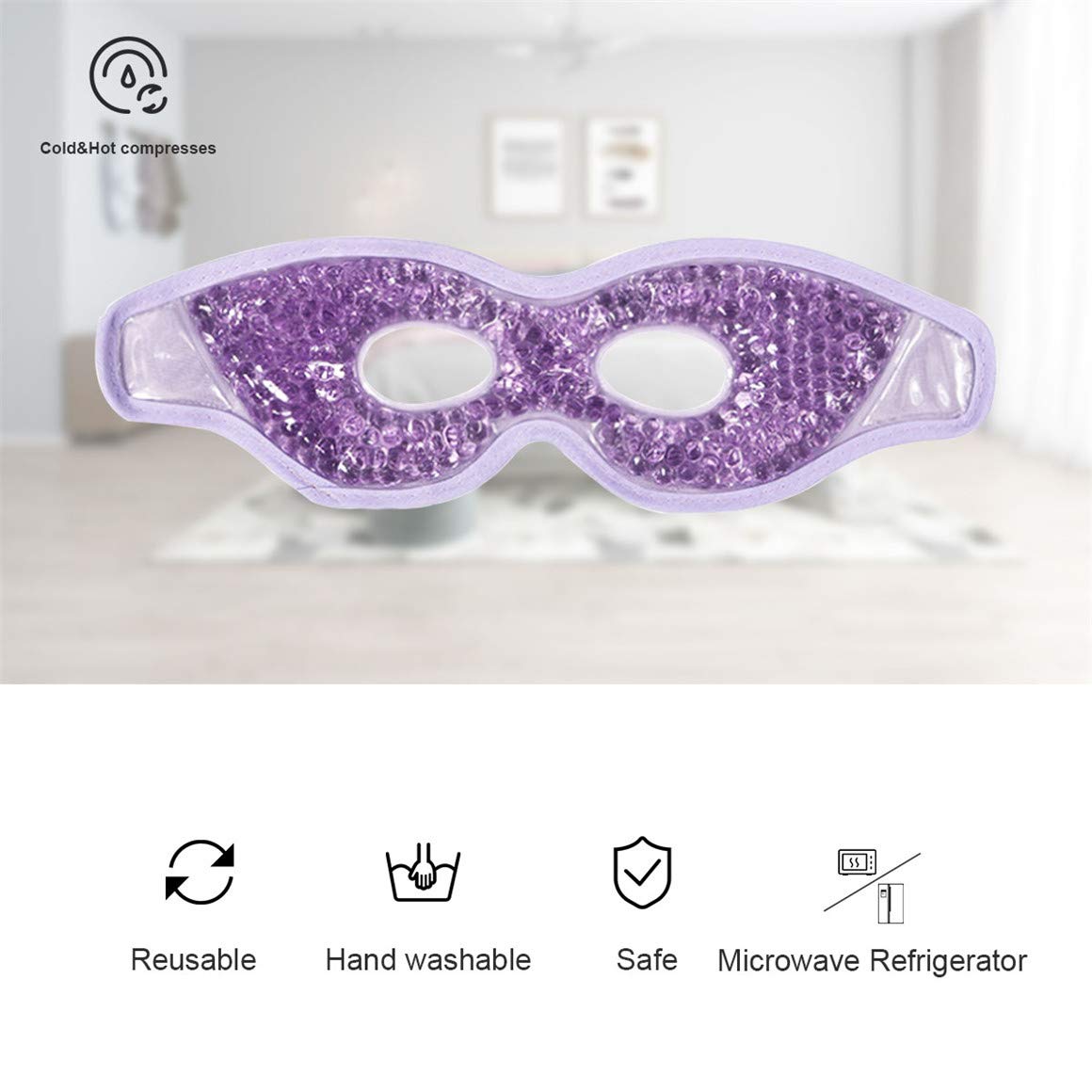 Ruzzut antifaz de gel para ojos, enfriamiento rápido para relajar la mirada