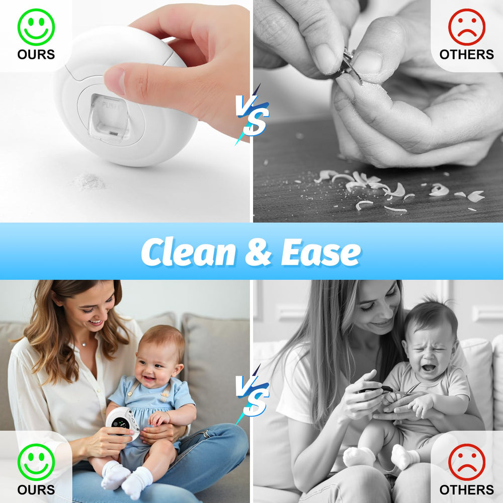 RVDU baby nail clipper with LED light aids nighttime trimming