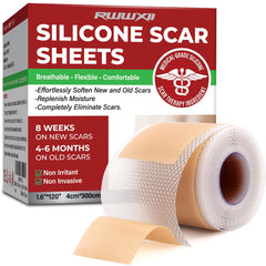 RWWXII silicone scar sheets roll softly on skin to support scar management.