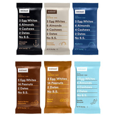 RXBAR assorted variety pack bar; gluten-free, high-protein snack for on-the-go