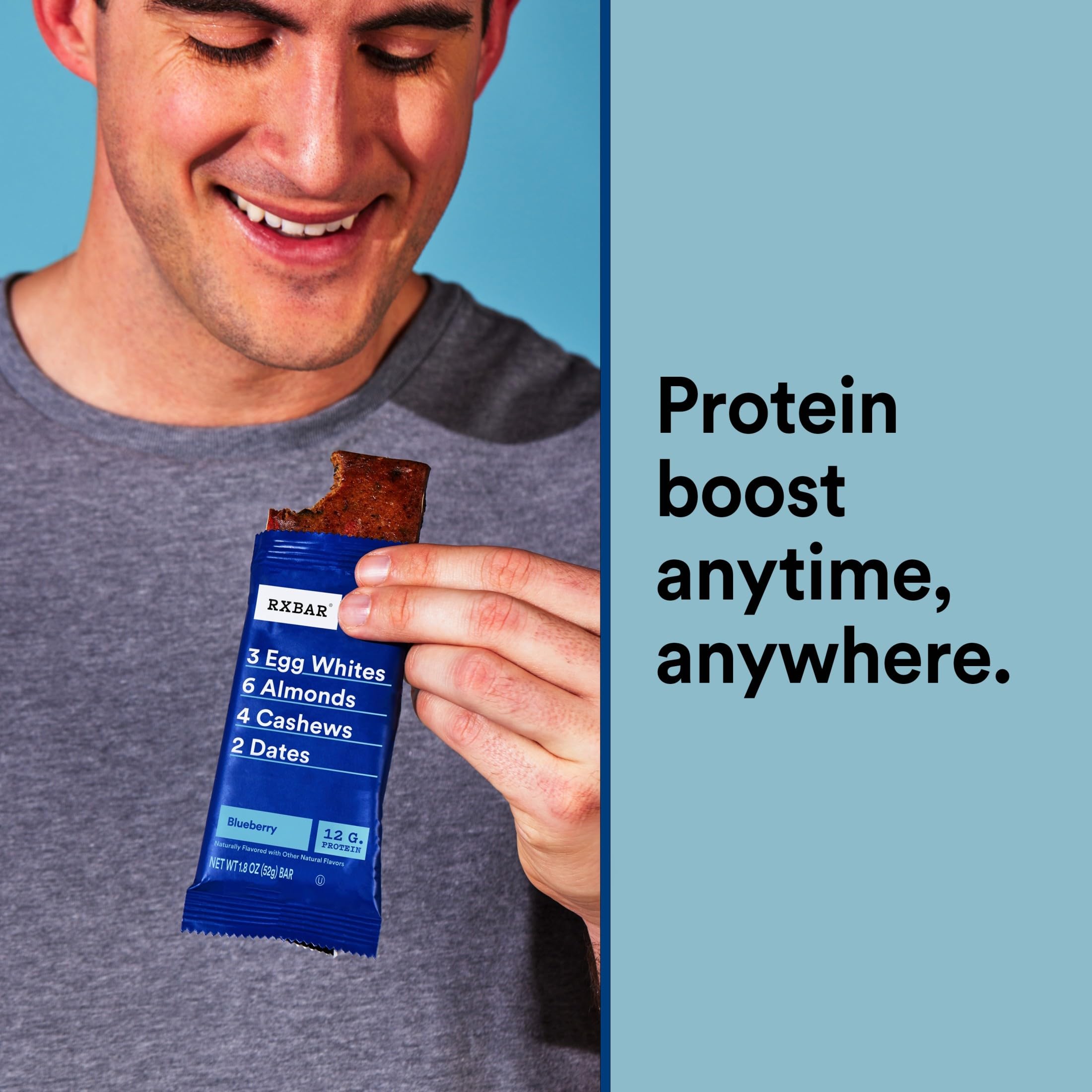 RXBAR Blueberry bar in gym bag for post-workout fuel.