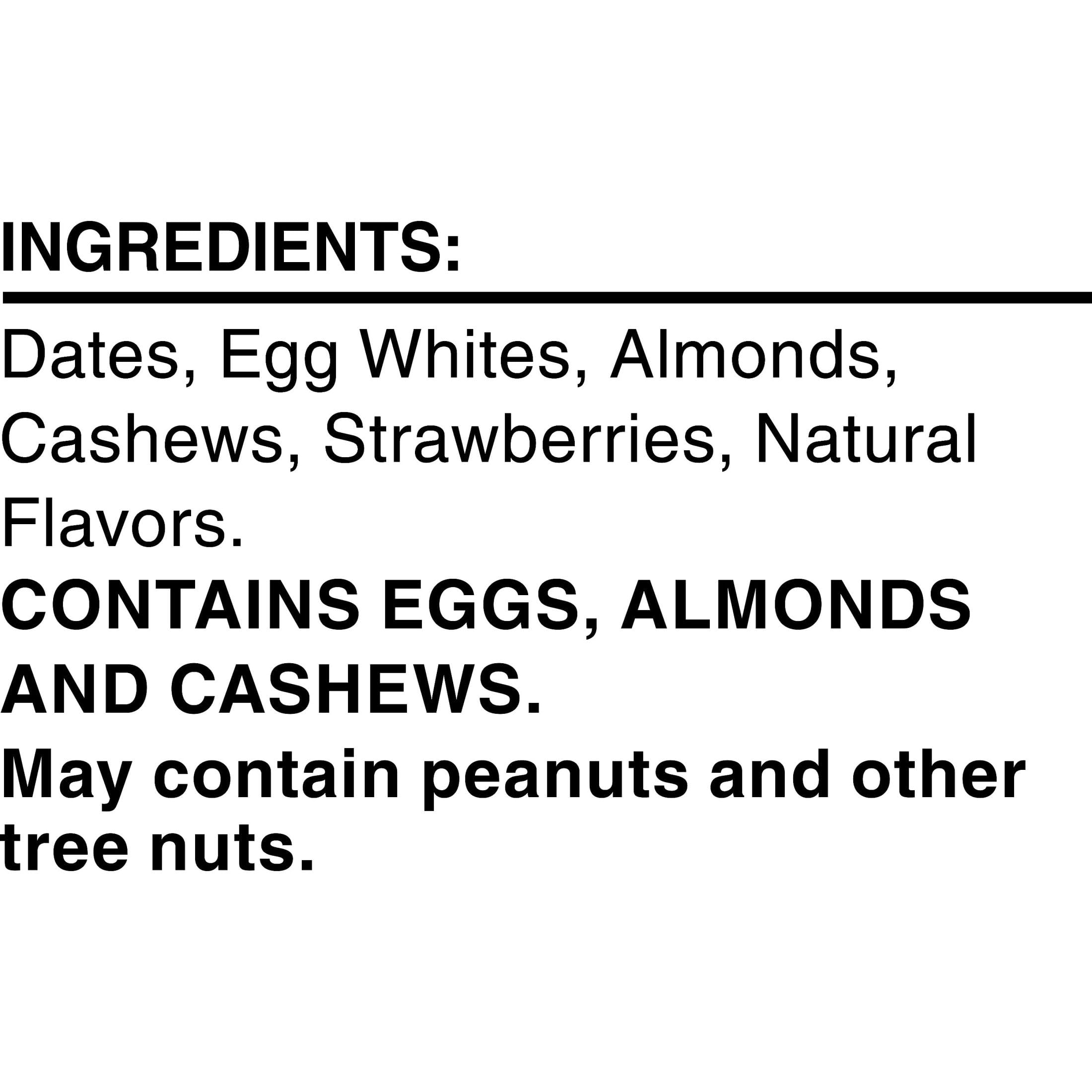 RXBAR Strawberry ingredients with dates and nuts visible