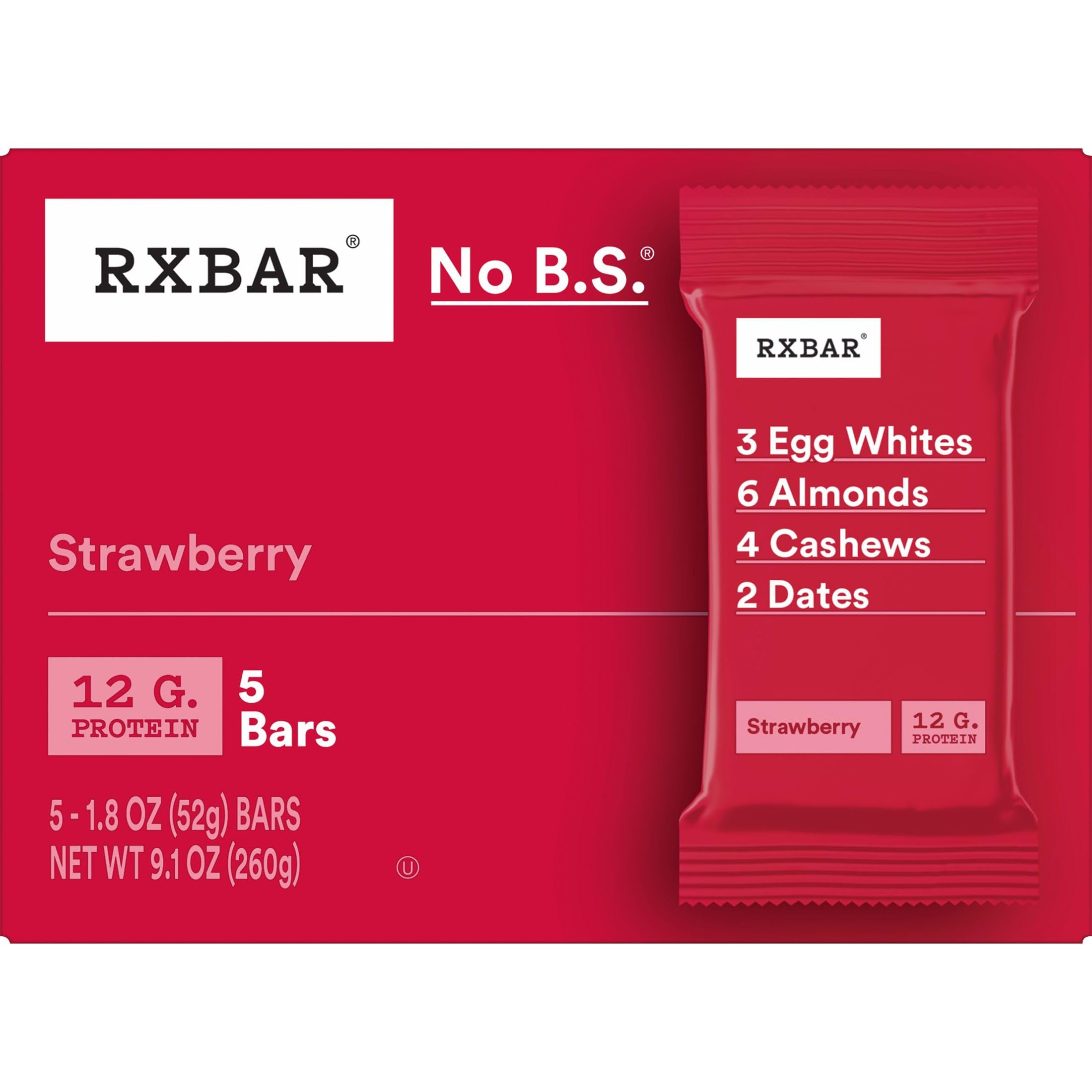 RXBAR Strawberry bar packaging highlighting freshness