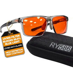 RY586 HD Premium Sleep Glasses front view with ergonomic frame reduces eye strain.