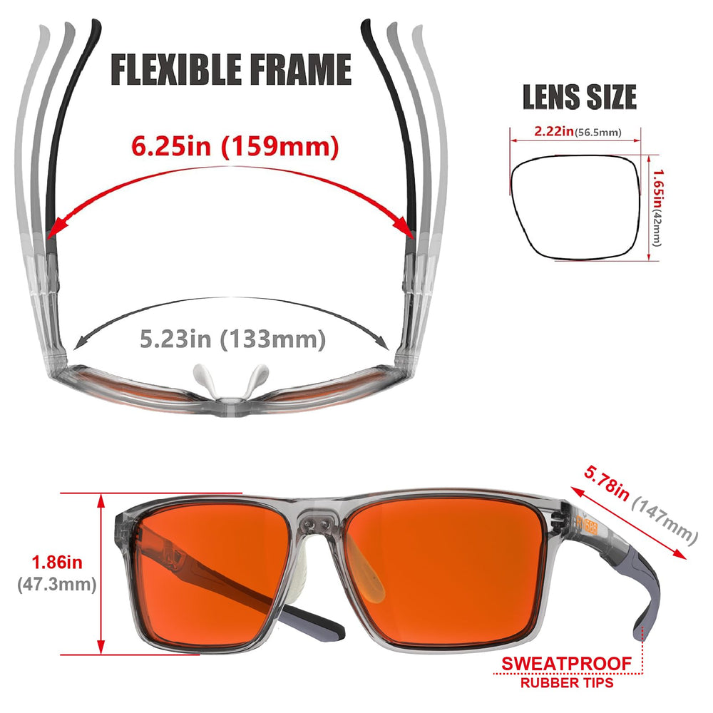 RY586 HD Premium Sleep Glasses warm-tinted lenses soften blue light for comfortable viewing.