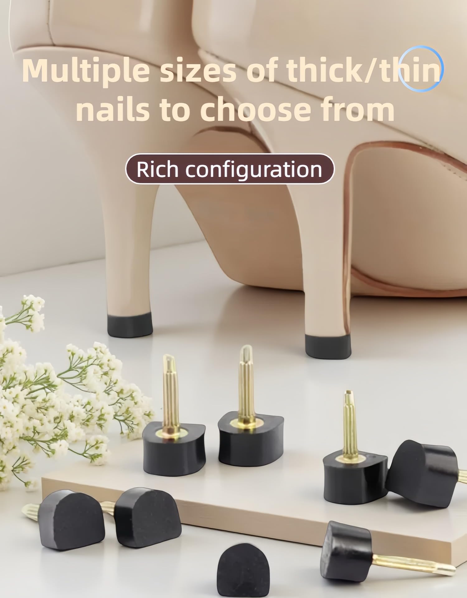 RyanDesign 10-pair heel tips kit offers versatile size coverage