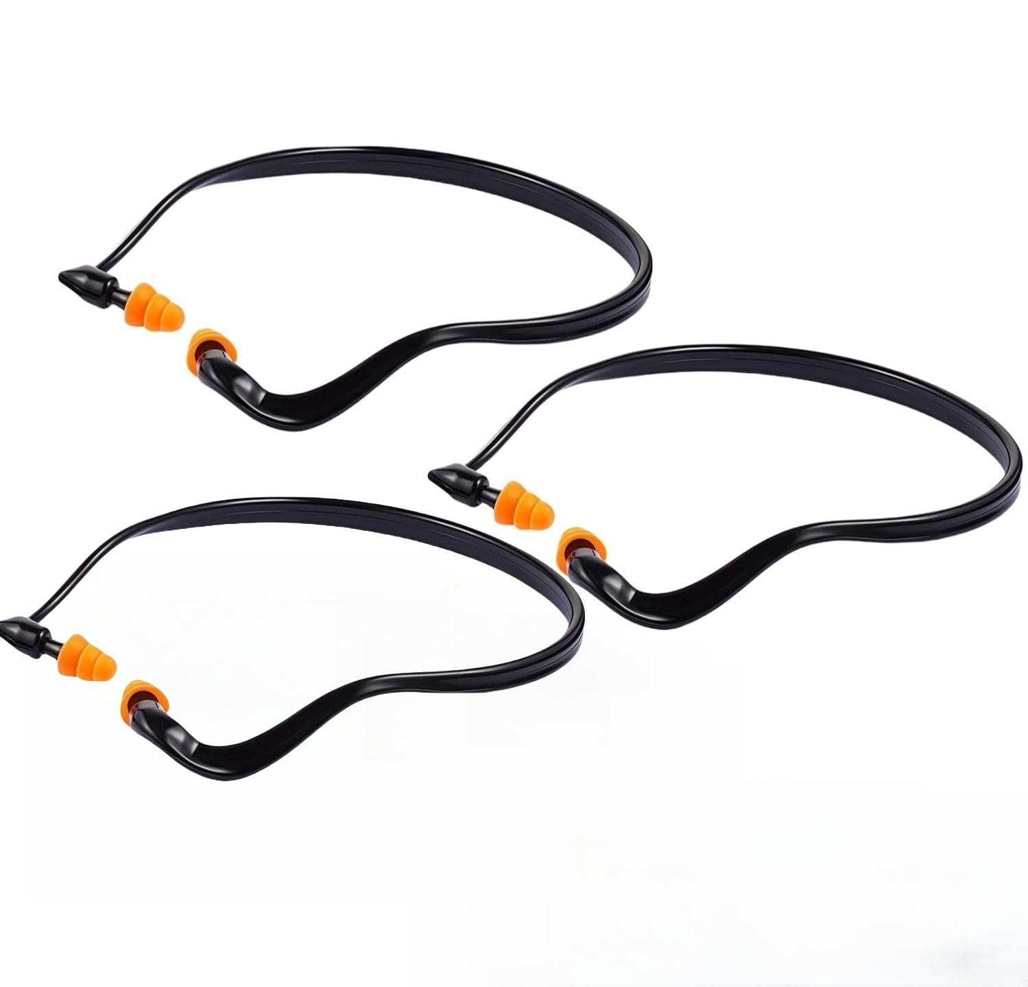 RyanDesign 3pack banded earplugs provide secure lightweight hearing protection for daily use