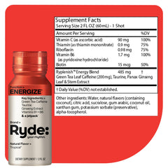 RYDE Focus shot bottle with orange flavor to sharpen focus