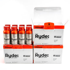 Ryde Energize Shot tropical bottle for convenient on-the-go energy.