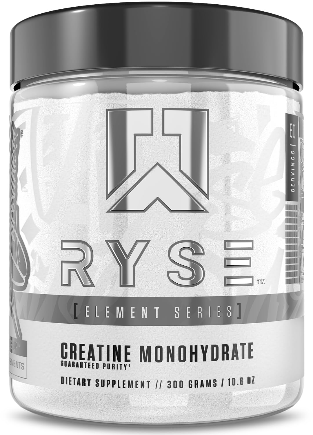RYSE Creatine Monohydrate unflavored scoop pour with steady energy for training