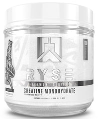 RYSE Creatine Monohydrate unflavored tub for clean strength support.