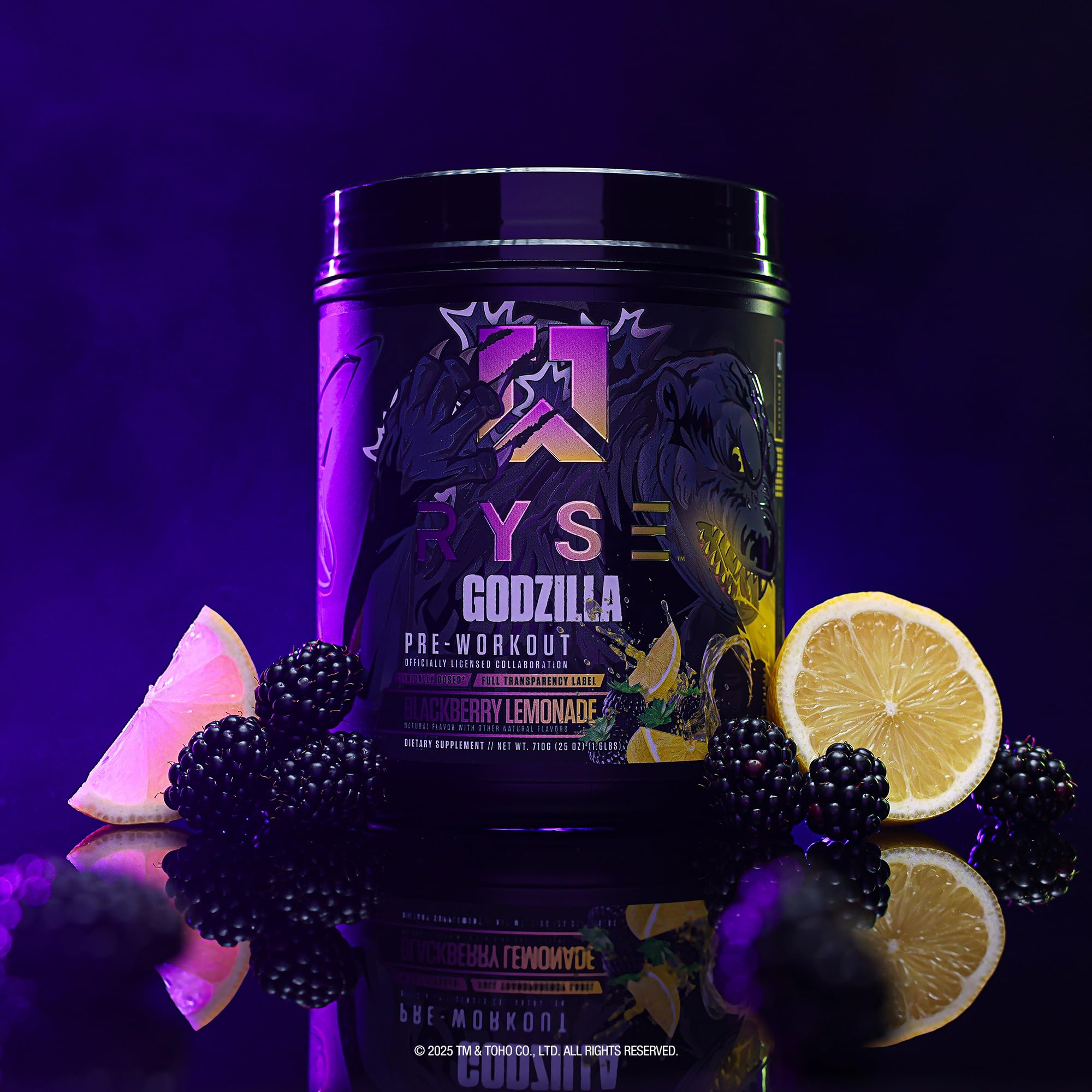 RYSE Godzilla X Noel Deyzel bottle with shaker during mixing