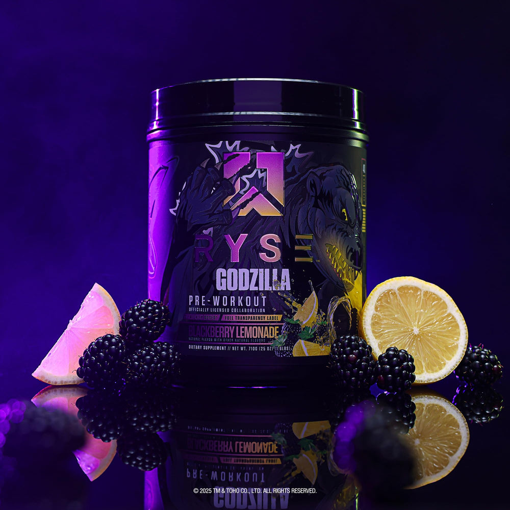 RYSE Godzilla X Noel Deyzel bottle with shaker during mixing