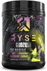 RYSE Godzilla X Noel Deyzel pre-workout tub front showing high-stim energy formula