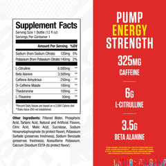 RYSE Loaded Ring Pop Cherry bottle side view highlighting sugar-free formula for energy.