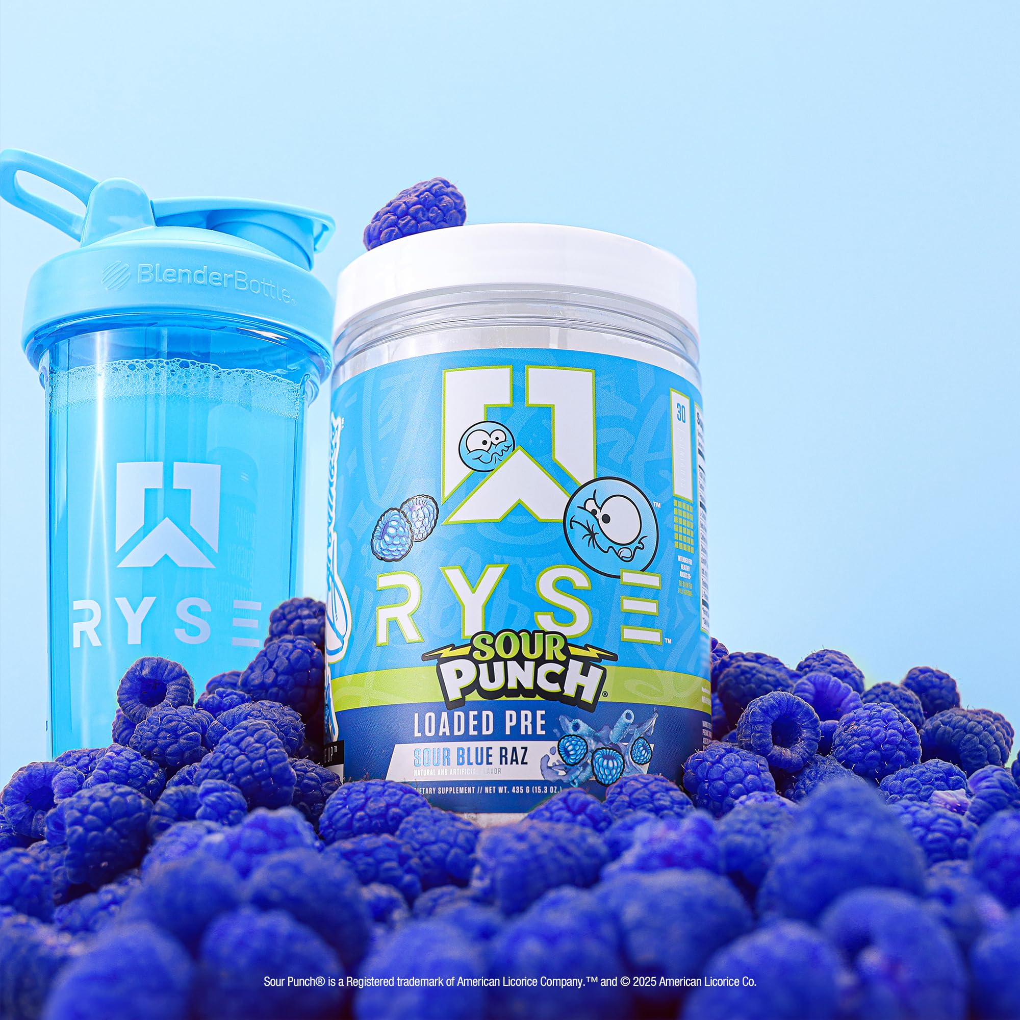 Dissolved RYSE Loaded Pre Workout drink presenting smooth energy without crash.