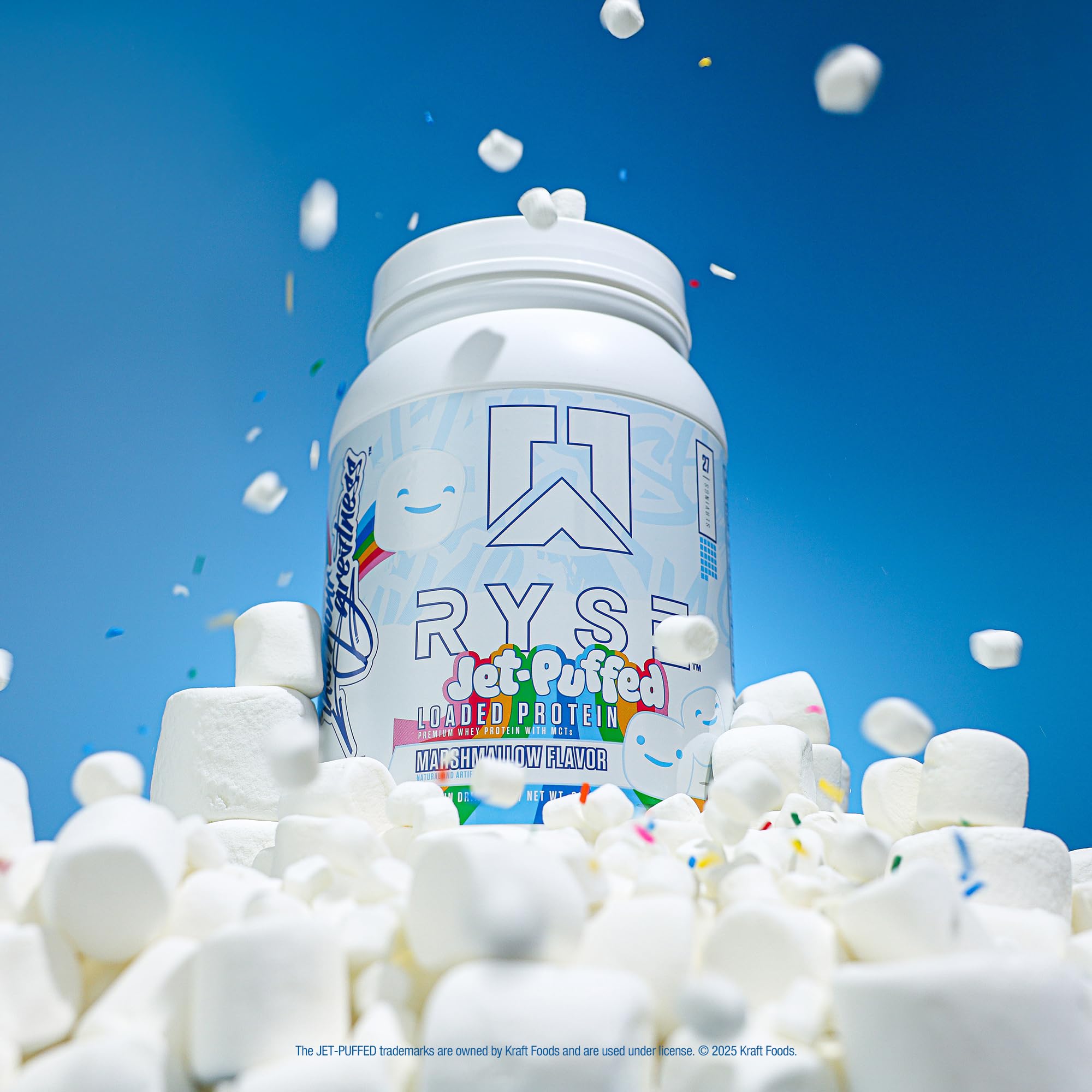 RYSE Loaded Marshmallow mixer bottle for on-the-go fueling