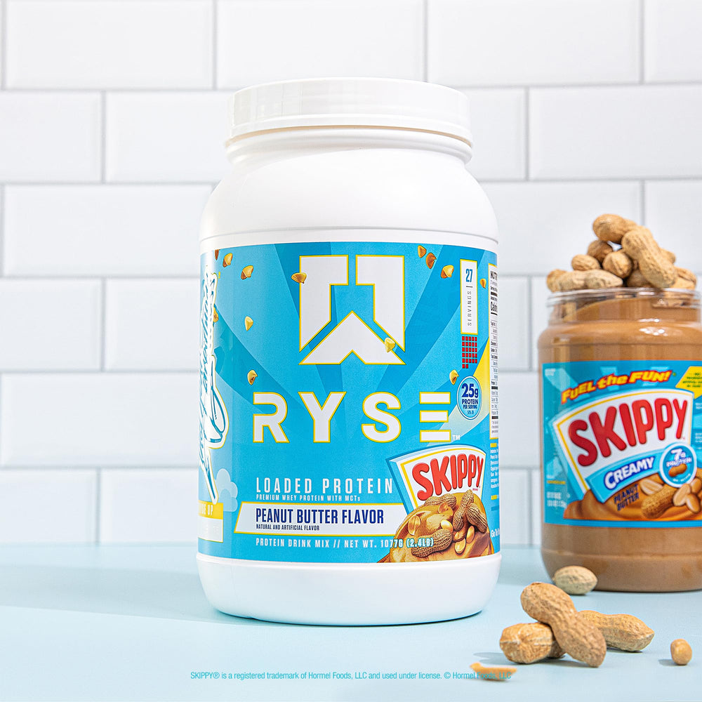 RYSE Loaded Protein nutrition label highlights low carb and low sugar.