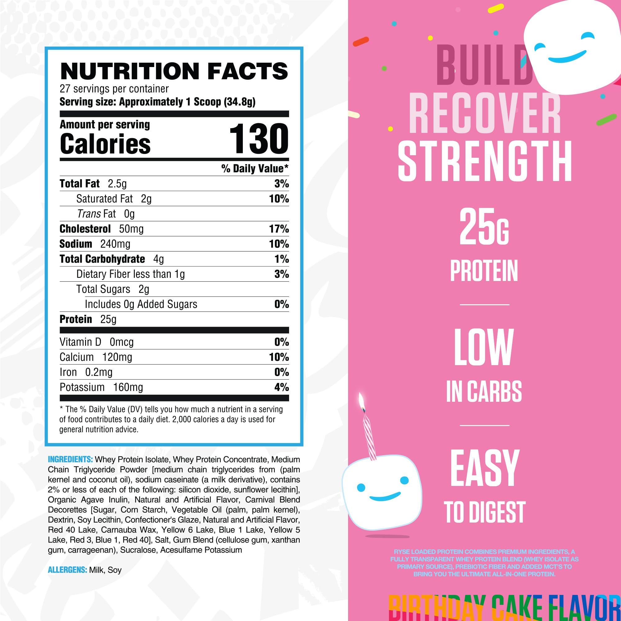 RYSE scoop included with powder for quick fueling after workouts