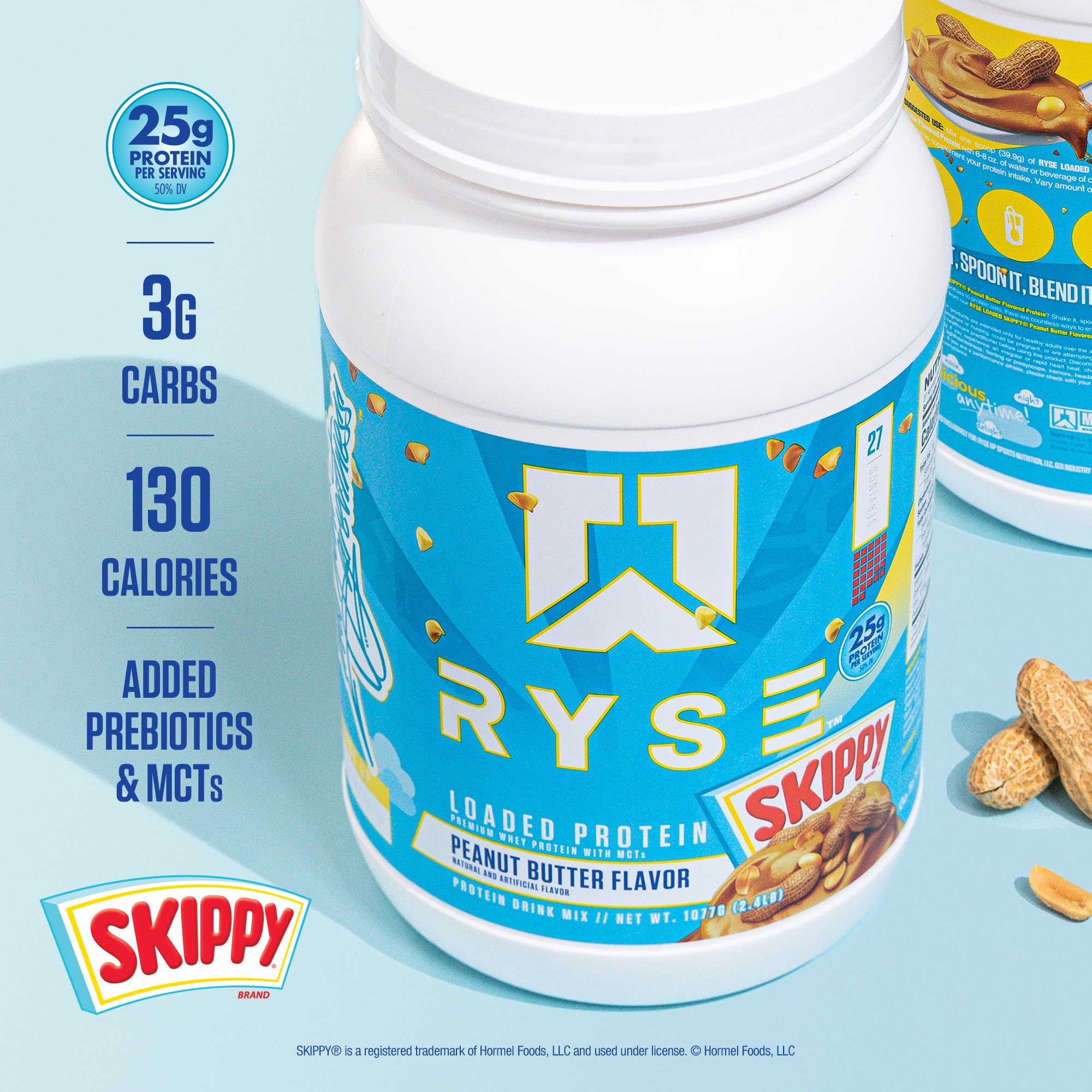 RYSE Loaded Protein Powder's prebiotic fiber blend supports digestion.