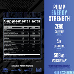 RYSE Pump Daddy V2 label close-up highlights transparent ingredients and labeling