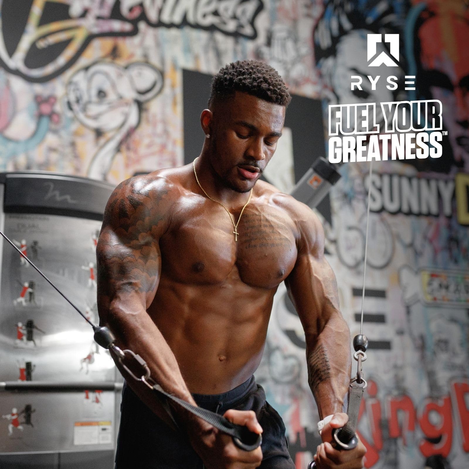 RYSE Up BCAA Focus Powder ingredients panel spotlights Cognizin and electrolytes.