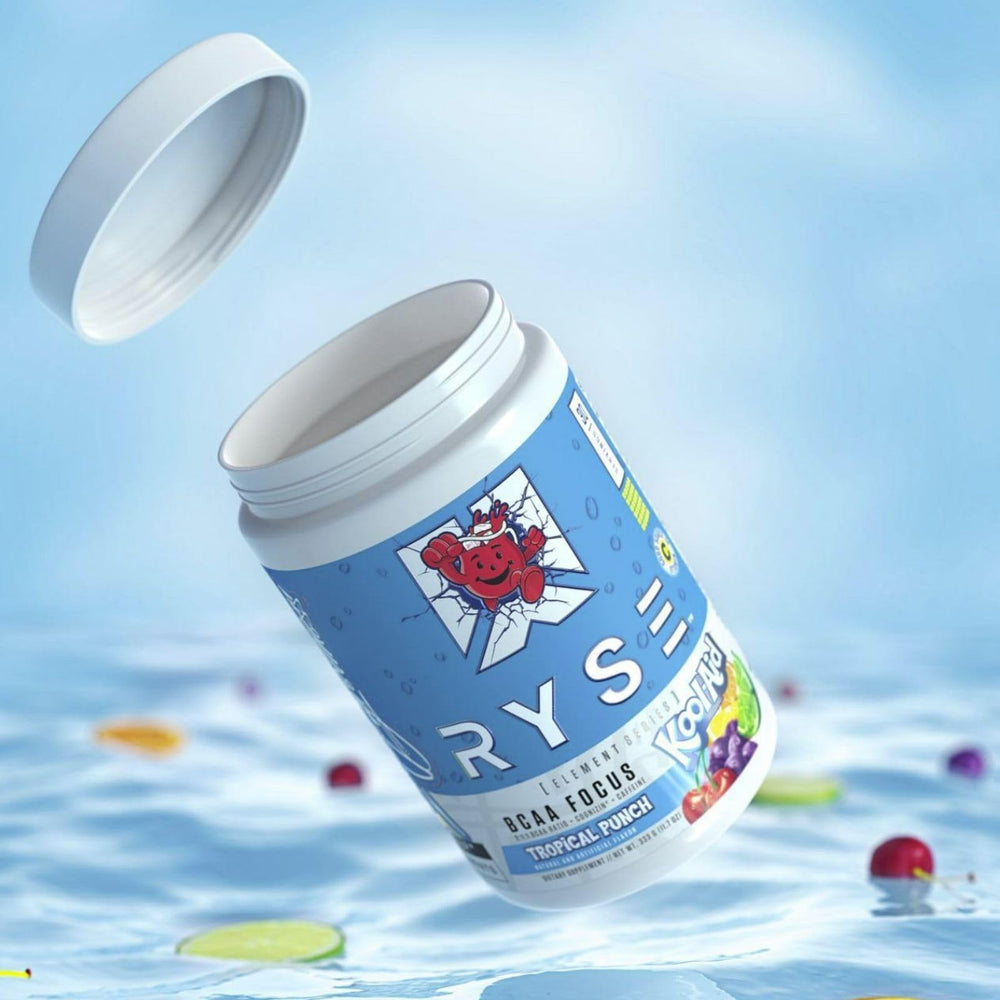 RYSE Up BCAA Focus Powder label highlights clean ingredients and transparency.
