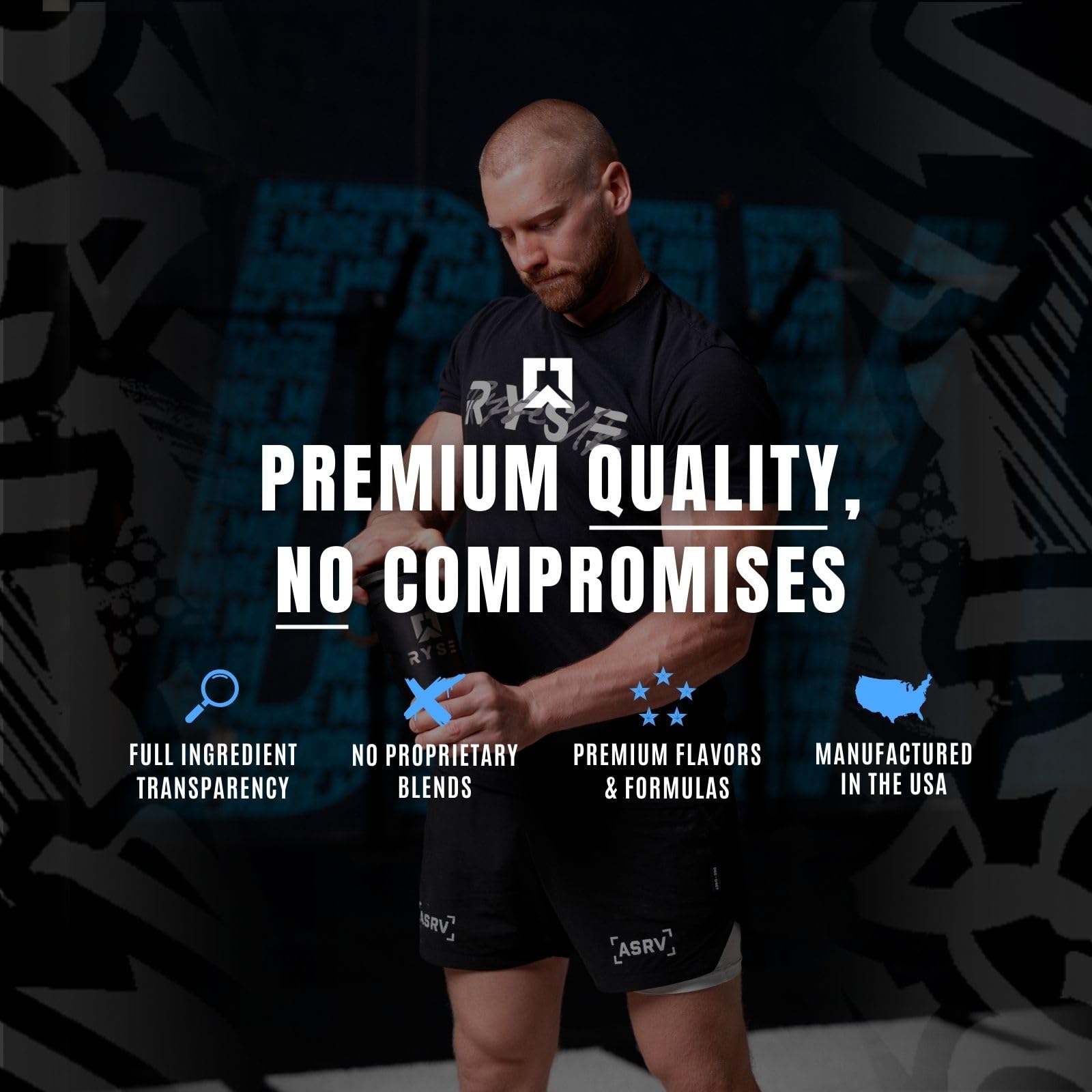 Label details mention citrulline peptides and VasoDrive in RYSE Pump Cap Max.