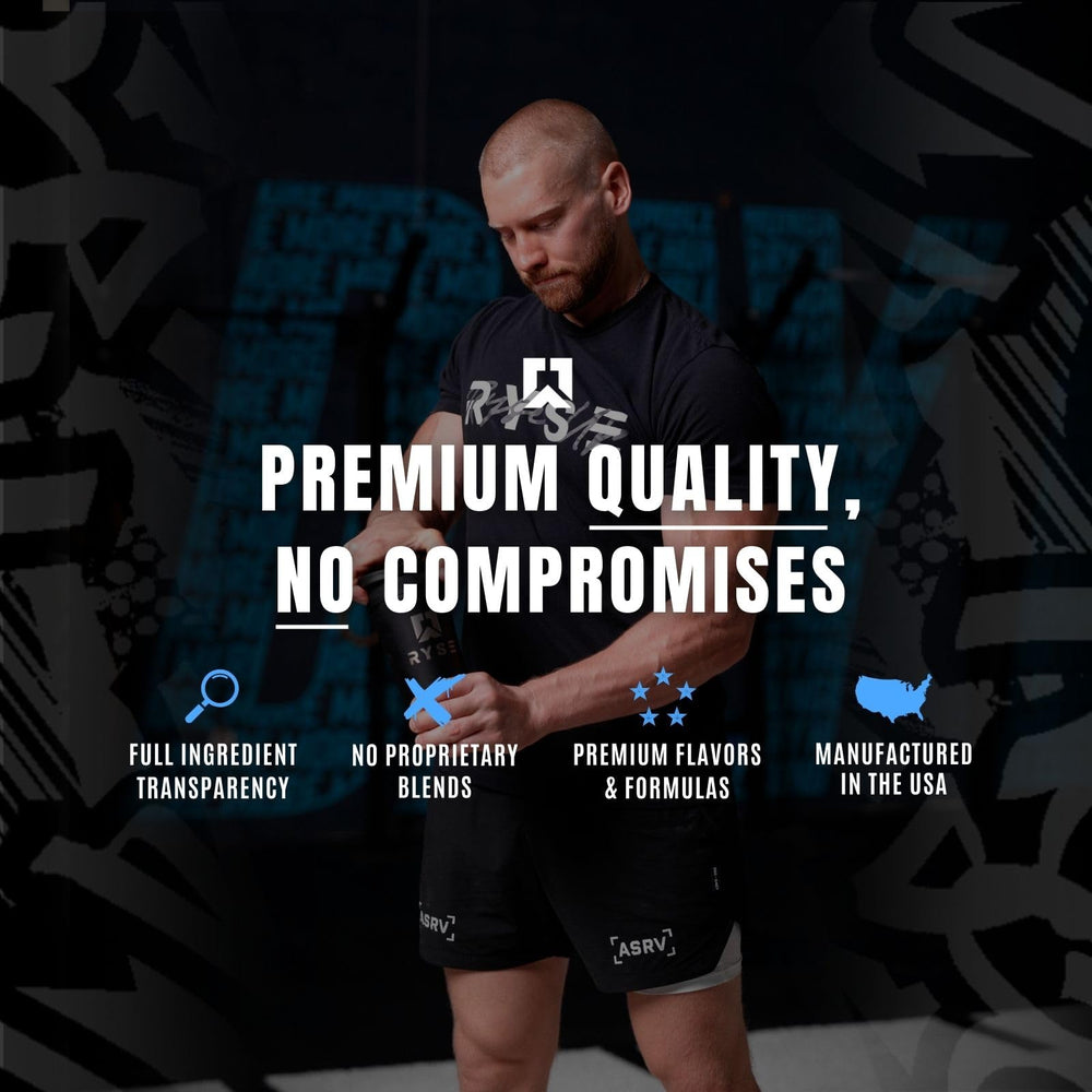 Label details mention citrulline peptides and VasoDrive in RYSE Pump Cap Max.