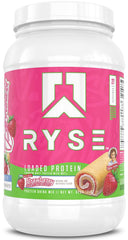 RYSE Up Supplements Little Debbie flavor bottle pour for quick protein shakes