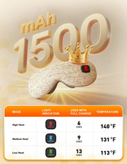 Rythboom graphene heat eye mask offers three adjustable warmth levels for comfort