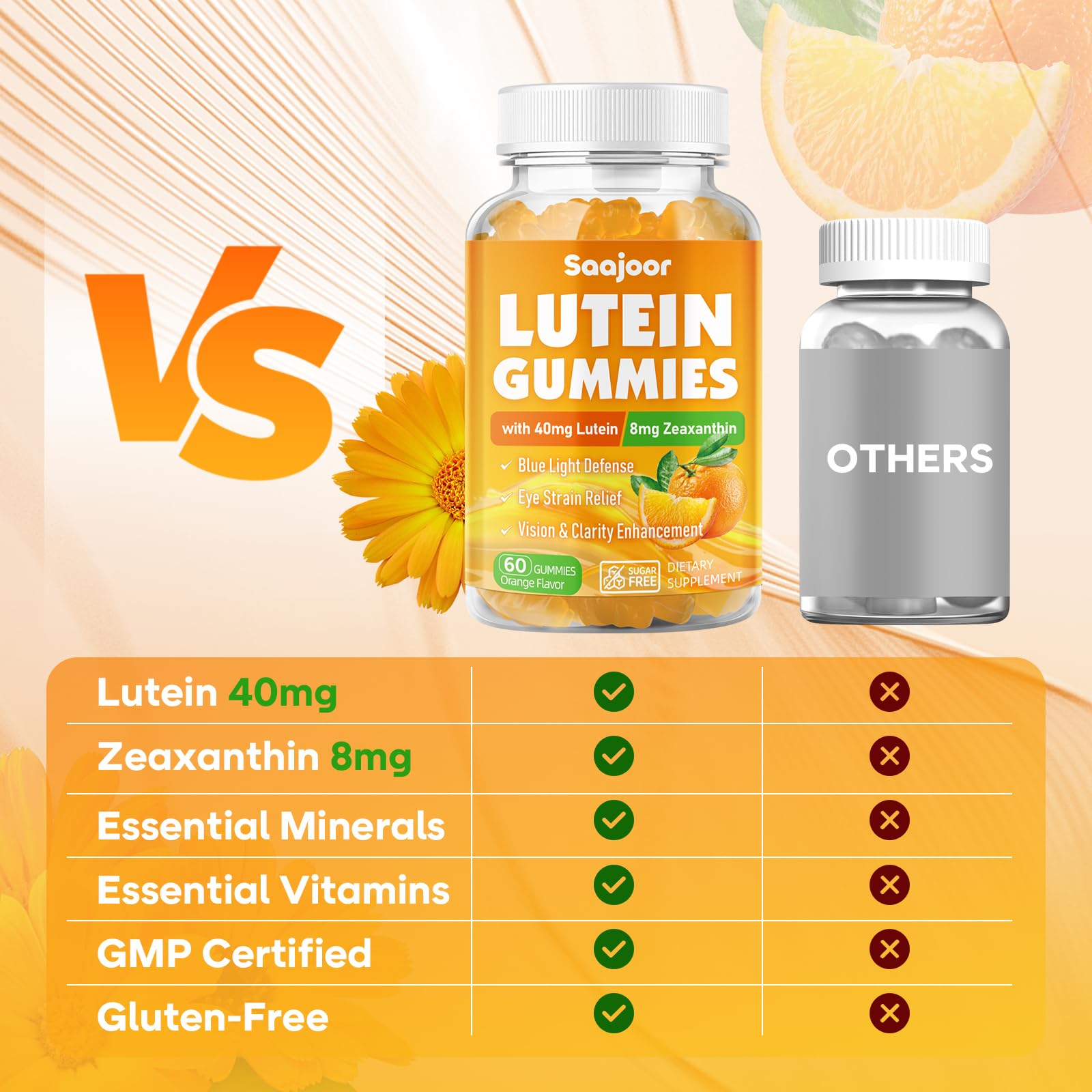 Saajoor gummies label highlights natural vitamin blend.