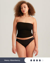 Saalt Cotton Bikini Regular Absorbency close-up of soft cotton fabric.
