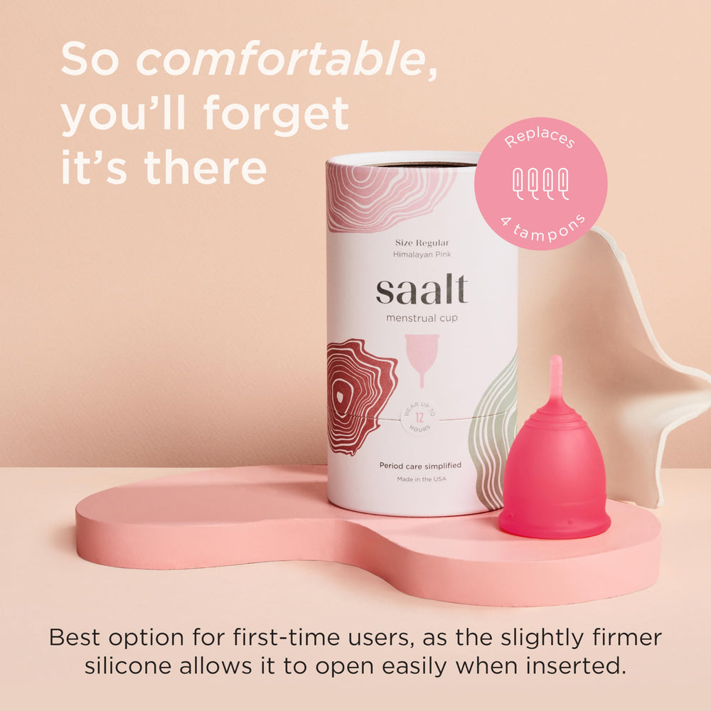 Saalt cup in use overnight shows reliable 12-hour wear and leak-free comfort.