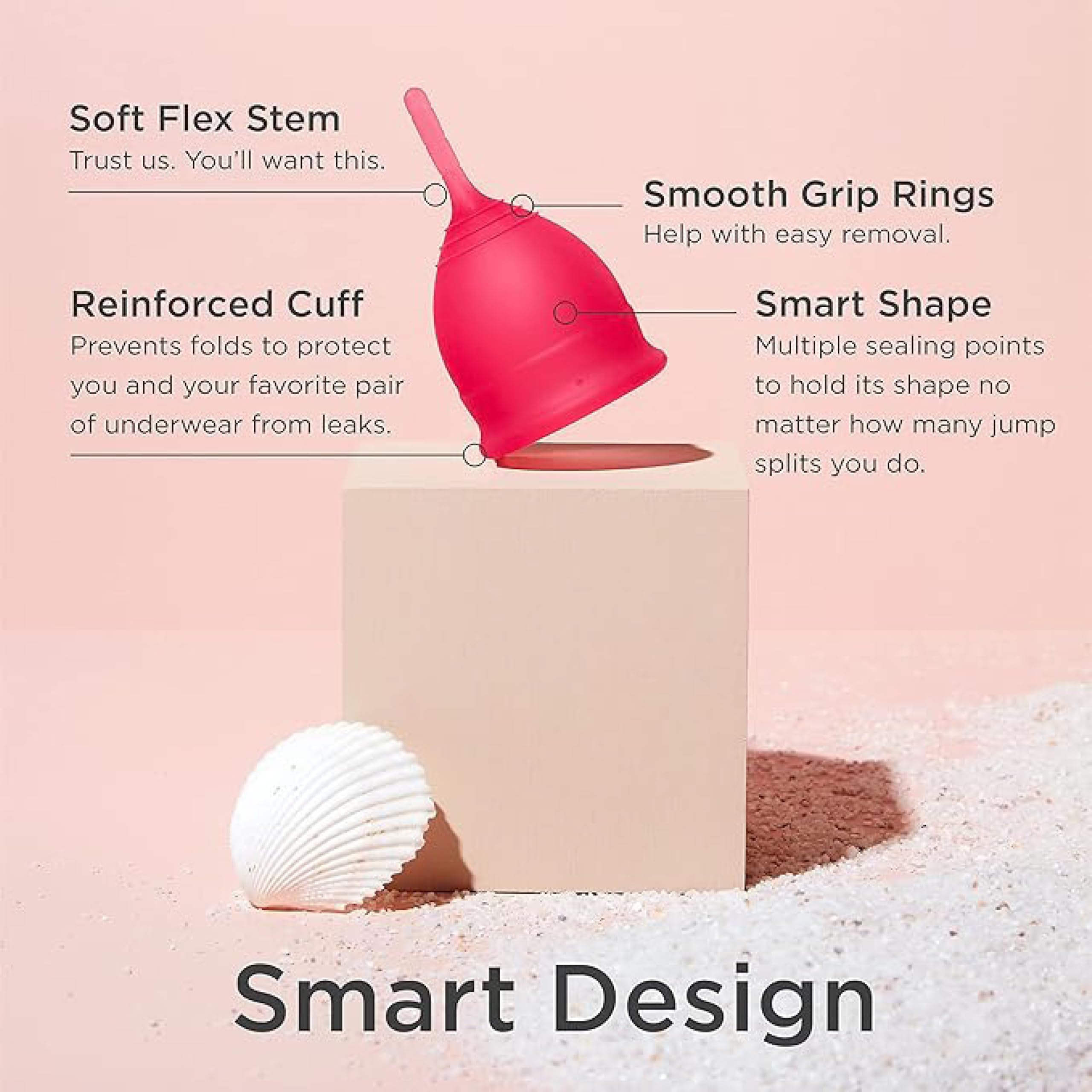 Saalt cup insertion ease with bulb design promotes comfortable setup.