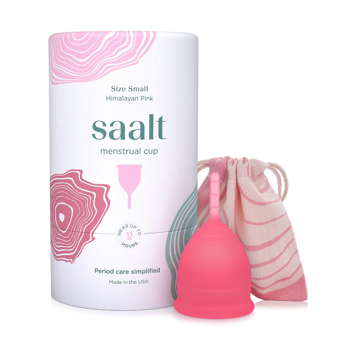 Saalt menstrual cup with soft bulb shape for comfortable insertion and all-day wear.