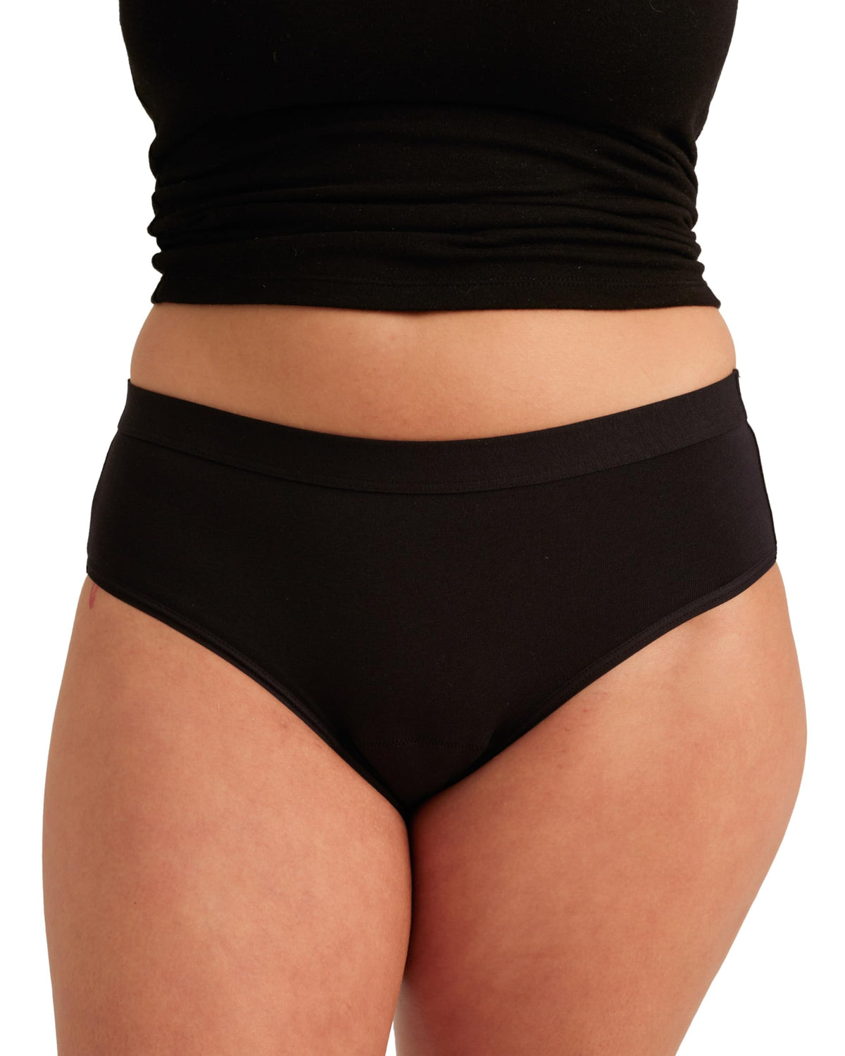 Saalt EveryWear Cotton Brief front view shows full-coverage protection for daily wear.