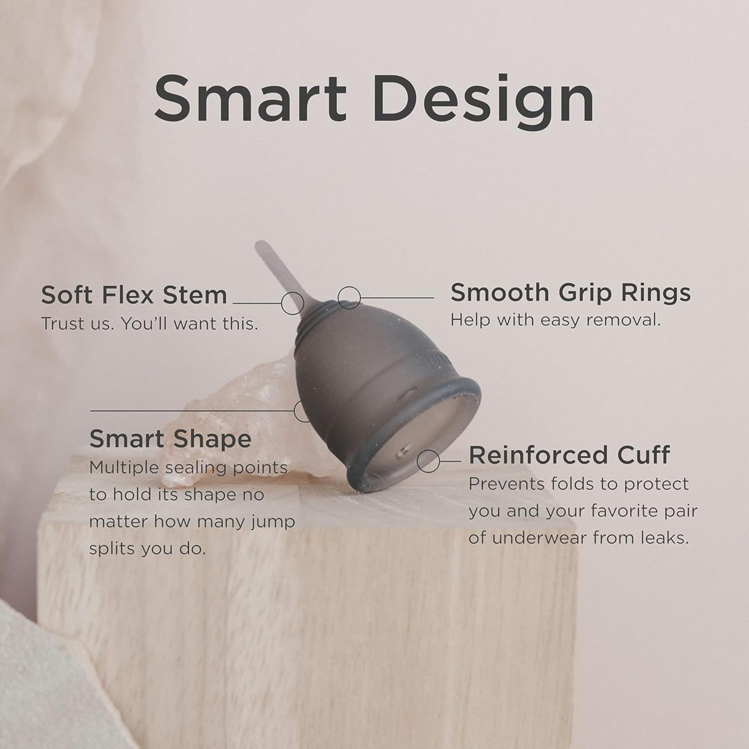 Saalt Soft carry bag with cup demonstrates discreet storage and travel-ready design.