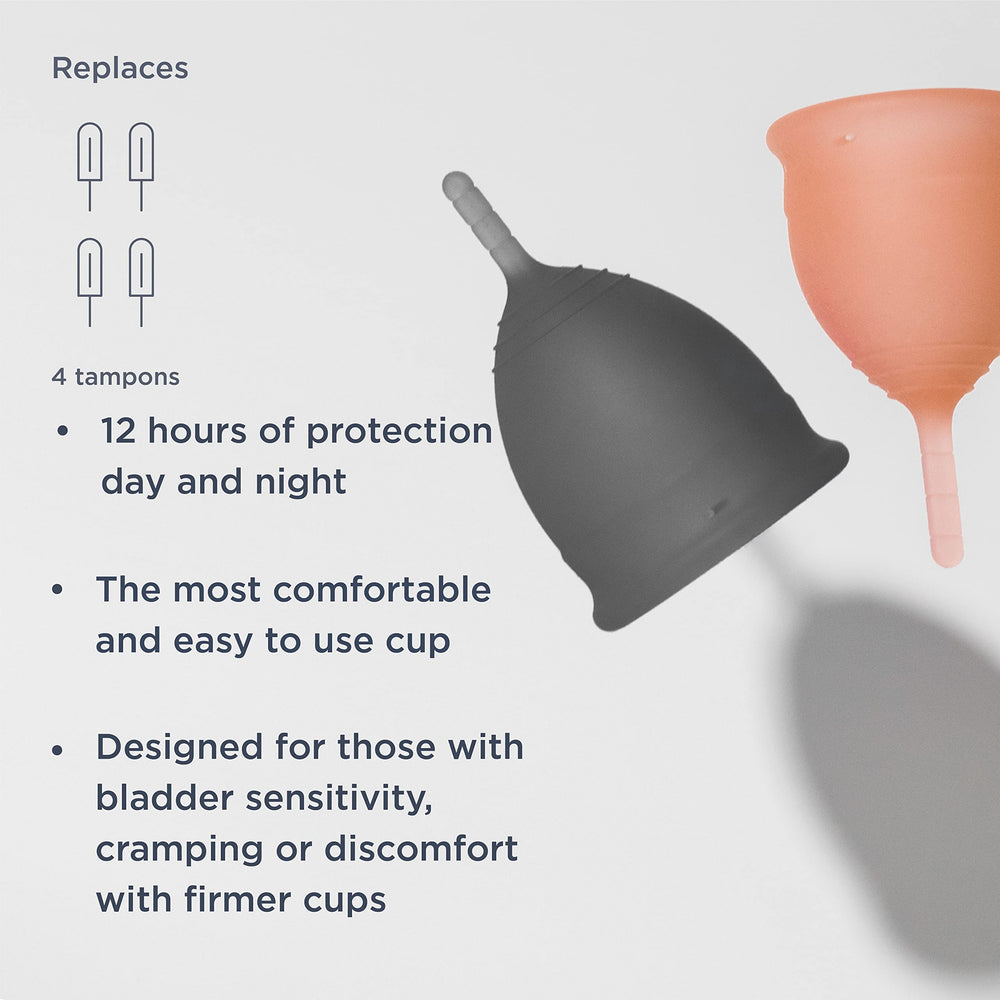 Saalt Soft small desert blush cup suited for lighter flow scenarios