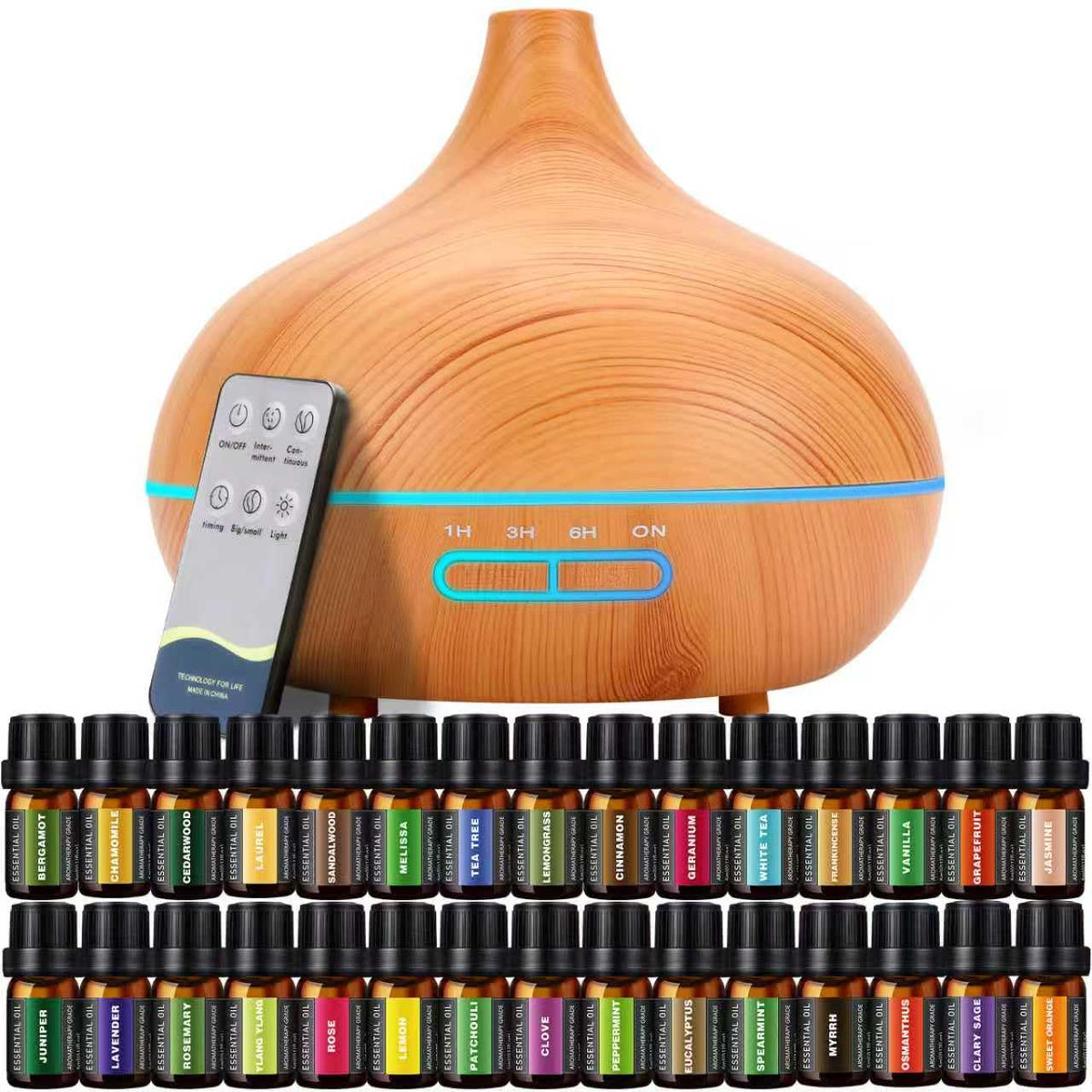 SACATR 550ml aroma diffuser with oils set for home fragrance