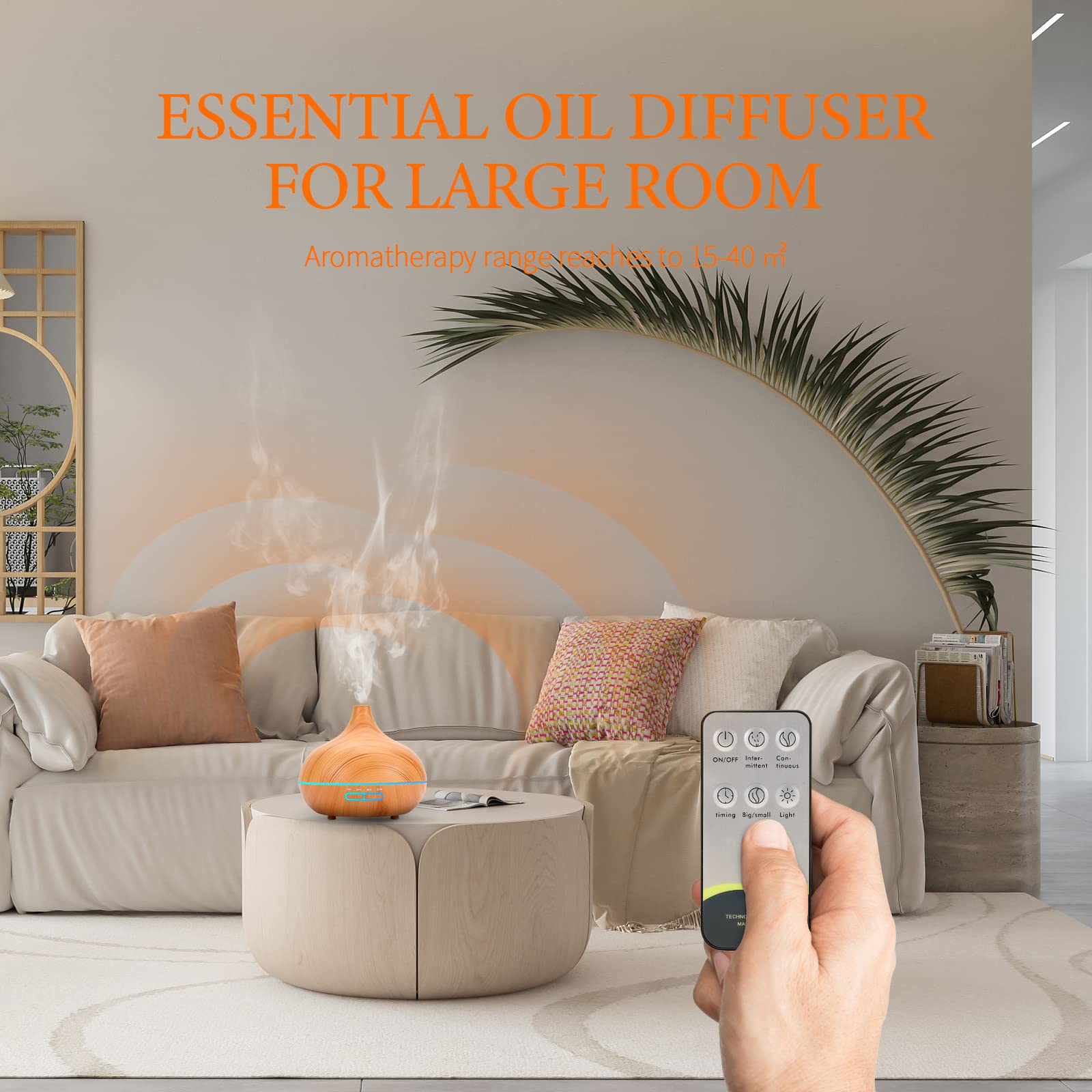 SACATR diffuser offers multiple mist and ambient light options