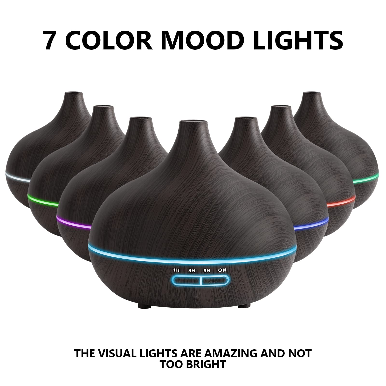 SACATR ultrasonic diffuser produces a quiet, gentle mist