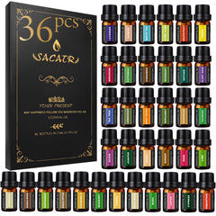 SACATR essential oils set bottle-pour highlights diffuser-ready aroma for any room.