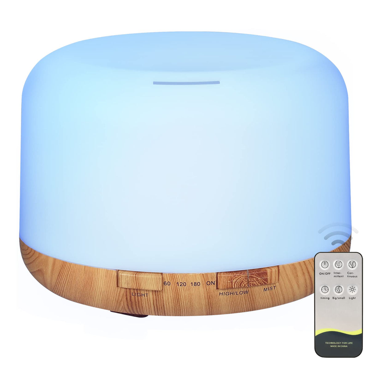 SACATR oil diffuser 500ml capacity for steady fragrance in living spaces.